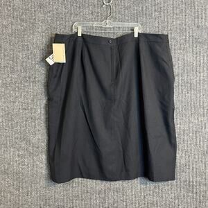 Doc & Amelia Womens Pencil Skirt Plus Size 28W Black Office Career Business New